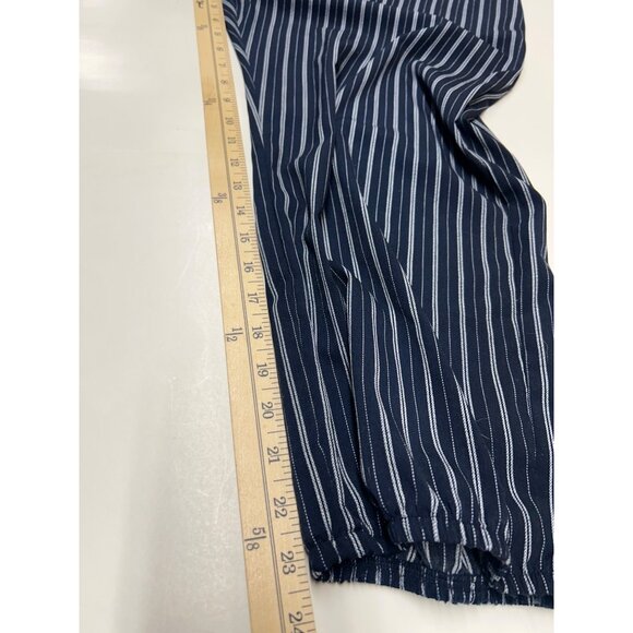 Dress Forum Women L Jumpsuit Navy Striped Casual Romper Dressy Comfy Boho Preppy - Picture 4 of 7